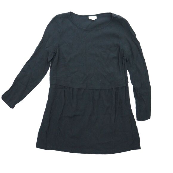J. Jill Dresses & Skirts - J.Jill Black Long Sleeve Dress Womens Sz S 100% Rayon Lagenlook Midi Breathable